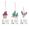 Charming Wooden Christmas Tree Hanging Ornaments Set With Car And Reindeer Designs