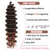 24 Inch African Curls Synthetic Deep Wavy Twist Hair Weaving For Afro Curly Crochet Hair Extension Ombre Red Brown Braiding Hair