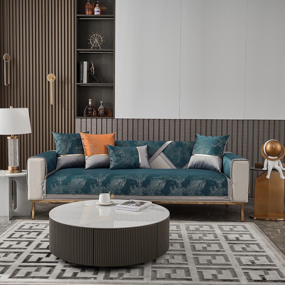 Высокоточный светильник, жаккардовый чехол для дивана, современный нескользящий пылезащитный светильник для диванной подушки, роскошный всесезонный универсальный чехол для дивана