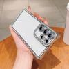 Роскошный прозрачный чехол с бриллиантовой оправой для Samsung Galaxy S25 Plus S24 Ultra, защитная пленка для объектива, противоударное покрытие, силиконовый чехол для телефона