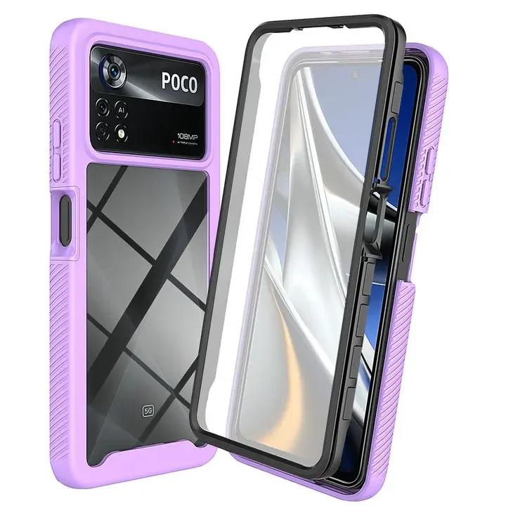 Для POCO X6 X5 M5s X3 NFC 360 защитная передняя задняя панель Xiaomi Poco X4 Pro 5G Crystal Case Funda C65 M4 6 3 X 4 5 M бампер крышка