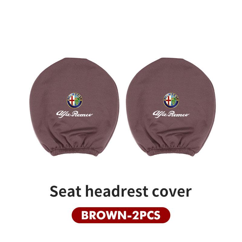 DCBLH1 Car Seat Headrest Cover Anti-wear Auto Styling Accessories For Alfa Romeo 159 Giulietta Giulia 147 Mito 156 159 166 GT Stelvio