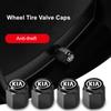 Set of 4 Metal Car Wheels Tire Valve Caps Stem Box Covers Car Accessories Styles for Kia Sportage Rio Ceed Picanto K5 K9 Sorento
