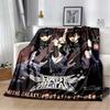 Теплый печатный плед Babymetal, плед для дивана в офисе, многофункциональный домашний плед из фланели