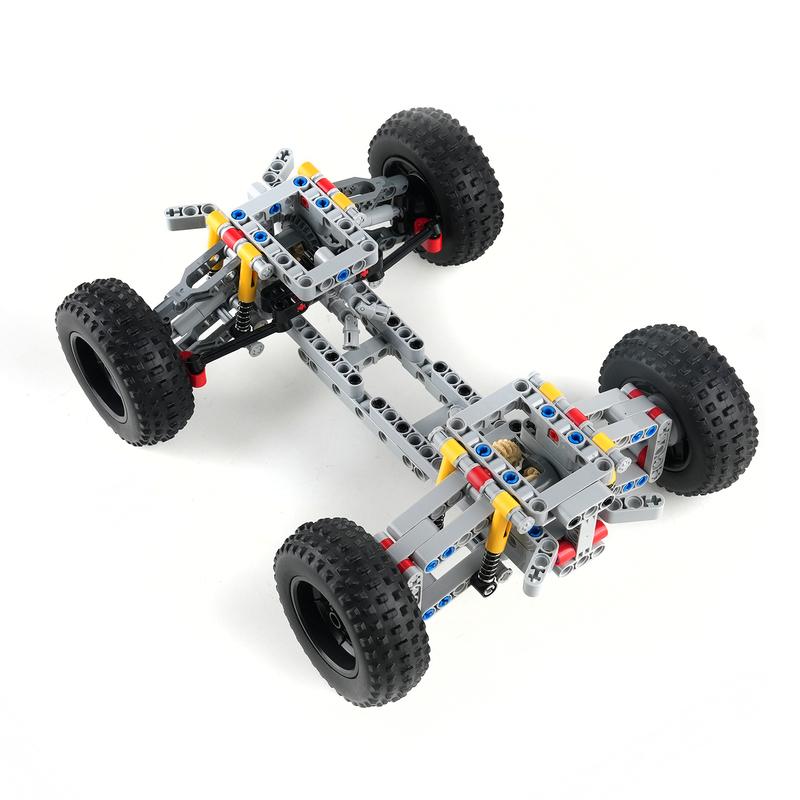 MOC 4WD Независимая Подвеска Дифференциал Шасси Рулевая Ось Строительные Блоки Четырехколесный Привод Техническая Машина Запчасти Игрушки Подарок для Детей