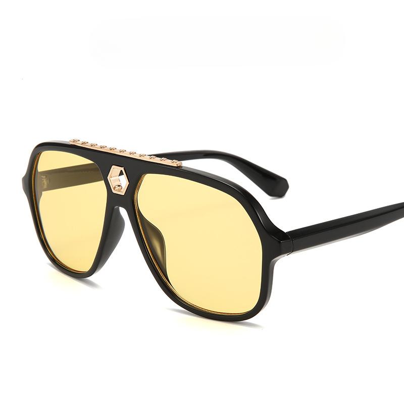 Новые модные солнцезащитные очки в большой оправе, корректирующие уличные солнцезащитные очки, зеркало в виде лягушки.