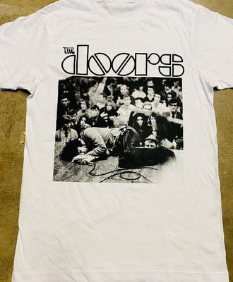 РАСПРОДАЖА Мужская футболка с изображением группы The Doors Белая Унисекс Все размеры S-5XL Унисекс Футболка