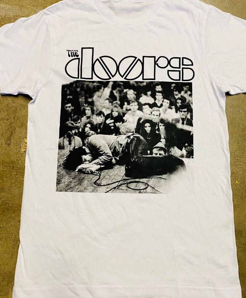 РАСПРОДАЖА Мужская футболка с изображением группы The Doors Белая Унисекс Все размеры S-5XL Унисекс Футболка