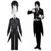 Костюм для косплея Себастьяна Михаэлиса с костюмом для сцены для взрослых Black Butler Косплей Михаэлиса с размером [Отличное качество] Парик, Наряд, Костюм,