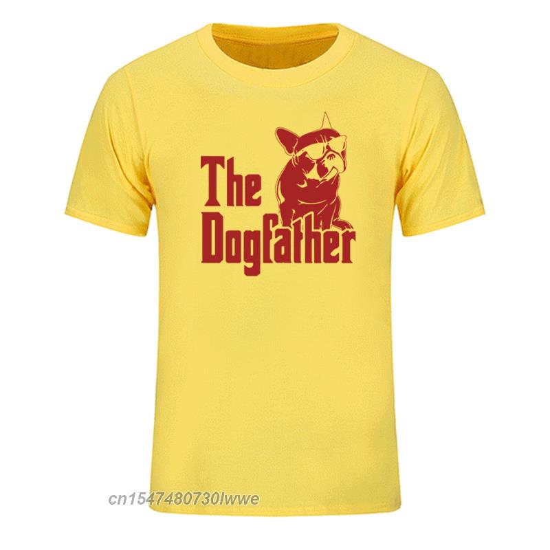 The Dogfather Dog Dad French Bulldog Funny T Shirts Unisex Cotton Harajuku Vintage Tops Tees Tops Eu Size