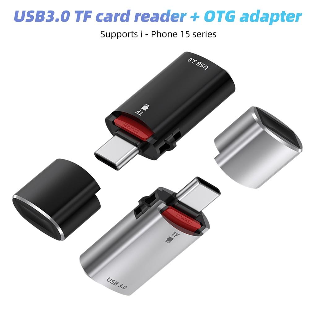 FONKEN 2-в-1 кард-ридер USB OTG адаптер Type-C к USB 3.0 высокоскоростной USB C к TF карте памяти для мобильного телефона