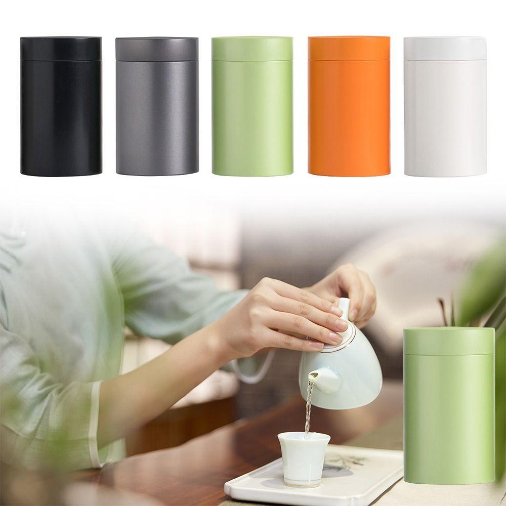 Large Capacity Tea Jar Tinplate Storage Box Portable Tea Tin for Home&Travel