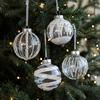 Christmas Ball Ornament Faux Pearls Tree Decoration Festive Hanging Baubles with Rope Home Store Decor