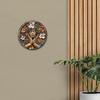 Круглый деревянный знак 20x20 см, искусственный деревянный резной расписной круглый венок, украшение для общежития, мужские подарки, украшение в стиле хиппи