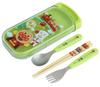 Rec Anpanman Slide Set Green 3-Piece (Chopsticks, Spoon, Fork)