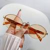 Овальные Металлические Солнцезащитные Очки Последний Стиль Стильные Винтажные Для Уличной Фотографии Высококачественные Солнцезащитные Очки Для Женщин