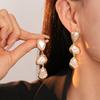 Винтажные серьги-подвески в французском стиле с искусственным жемчугом для женщин Подарки Элегантные пусеты Банкетные ювелирные аксессуары