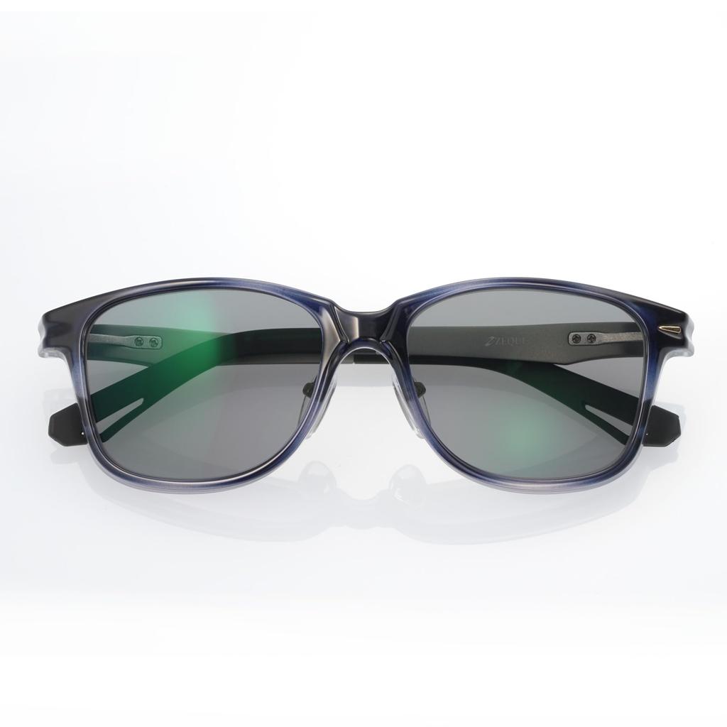 Zeque Polarized Sunglasses Sherry Matte TRUEVIEW MIRROR [Zeque] F-2282 Black/Silver SPORTS/BLUE