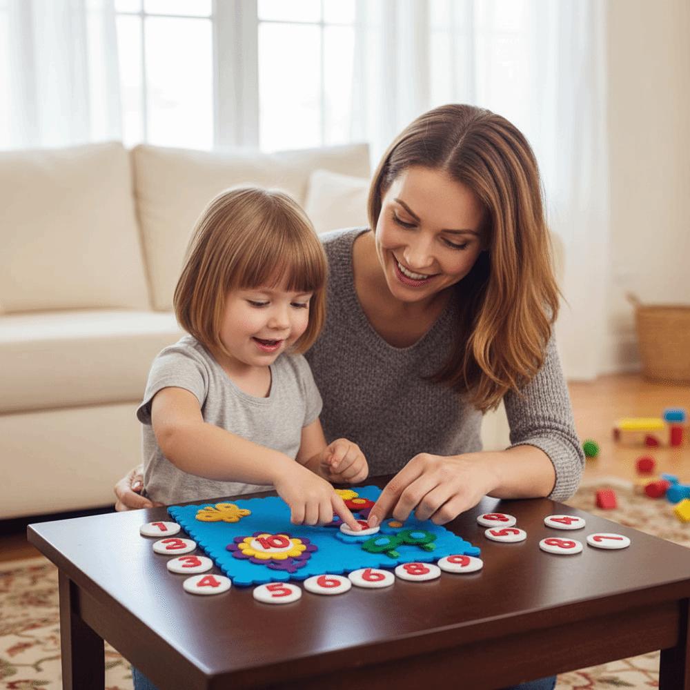 Felt Material Educational DIY Toy Finger Numbers Addition Subtraction Board Math Learning