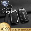 Для VOLKSWAGEN VW чехол-брелок из цинкового сплава для умного ключа автомобиля Для VW Volkswagen MK7 Golf 7 Tiguan MK2 для Seat Ibiza Leon FR 2 At