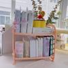 Cute Stylish Horizontal Storage Rack Compact Multi-Level Shelf for Home Office and Dorm Room Organization
