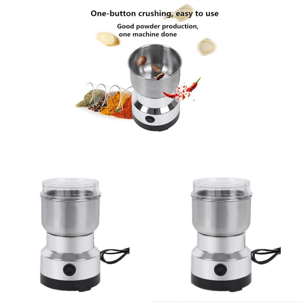 Coffee Grinder With Detachable Blade System For Fresh Beans And Spices Preparation