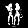 Наклейки на автомобиль Lady Devil Angel Girl для окон, бампера, лобового стекла, покрытия царапин, виниловые наклейки, мультяшные наклейки на автомобиль