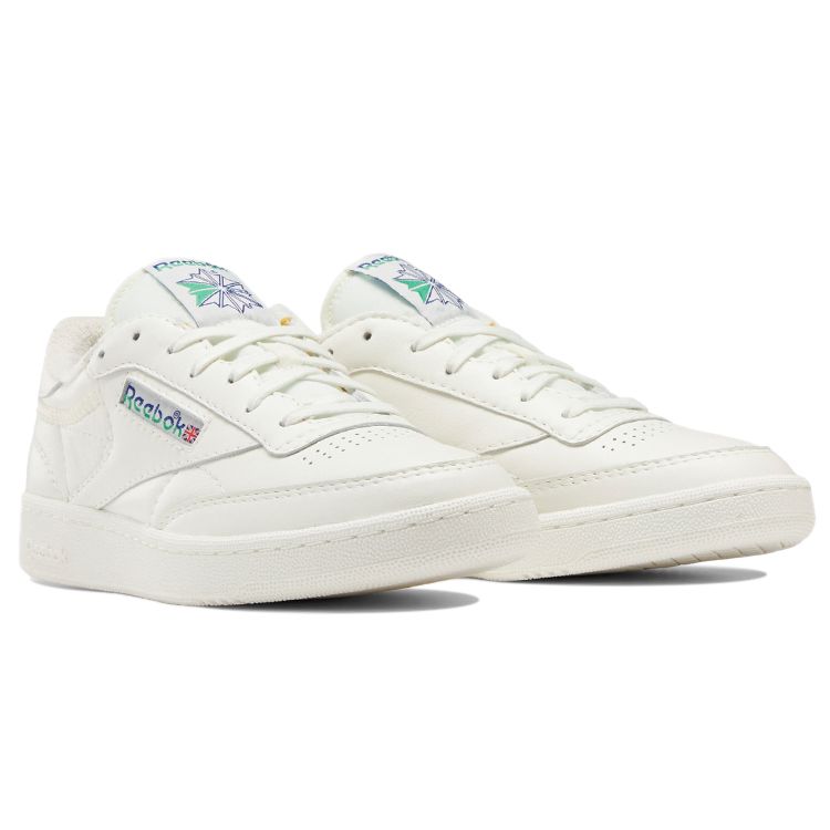 Reebok Club C 85 Vintage Split Logo — Кобальтово-зеленые кроссовки унисекс Белый мел Classic-Cobalt GX2743