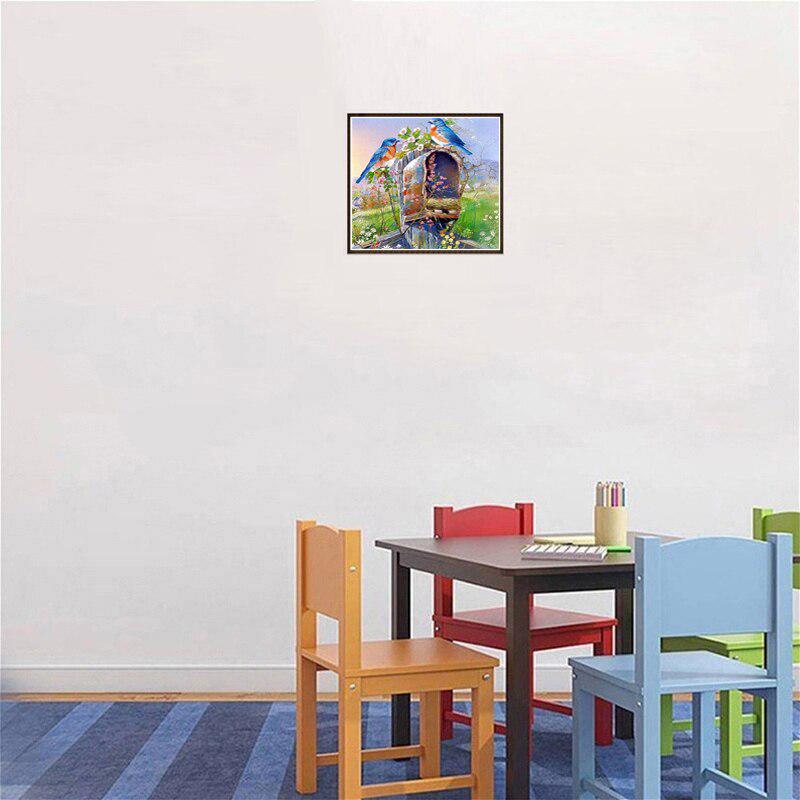 Алмазная картина Птица Скотная ферма Полный круглый Мозаика Алмазная вышивка Цветы Вышивка крестиком