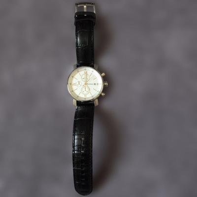 Б/у [Красивая вещь! ] FOSSIL Хронограф Кожаный ремешок Батарея заменена!