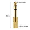 CNCTWO (Connect Two) 3.5mm Female To 6.35mm Male Audio Converter Adapter (Gold-Plated) for Guitar, Electric Guitar, Amplifier, Digital Piano, Keyboard