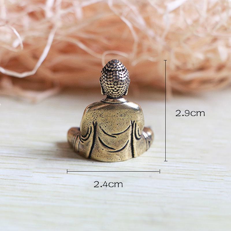 Pure Brass Miniature Shakyamuni Buddha Decoration Home Decor Miniature Figurine