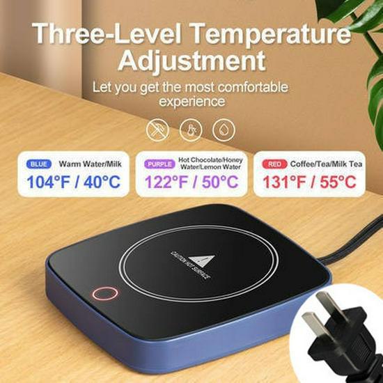 Подстаканник с подогревом и тремя скоростями регулировки температуры — поддерживает температуру кофе 55°C.