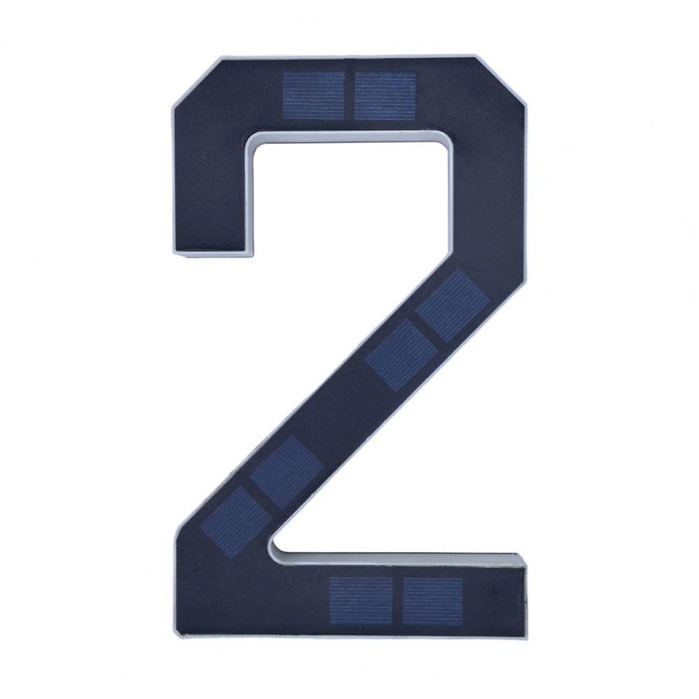 Waterproof LED House Number Plaque 6.7IN Solar Digital Doorplate LED Address Numbers Signs Outdoor
