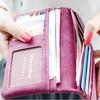 New Fashion Women Wallets Drawstring Nubuck Leather Zipper Frosted Wallet Woman's Long Design Purse Two Fold More Color Clutch