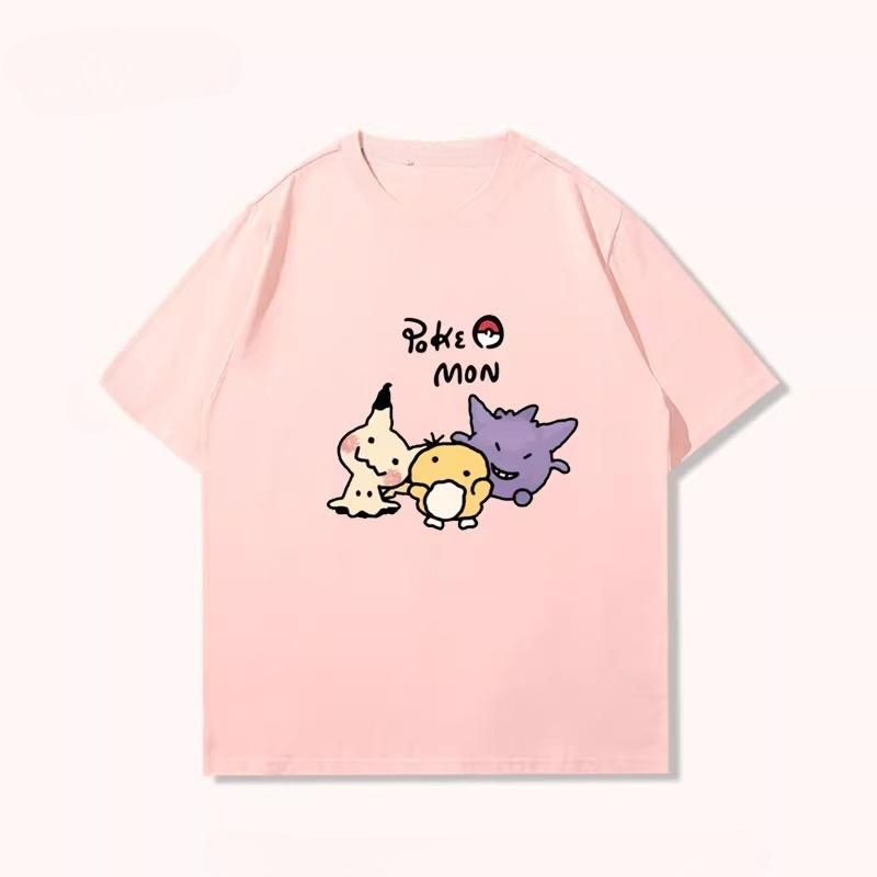 Potdemiels New Summer Tshirt with Pikachu Print 100 Cotton Suitable for Both Boys and Girls and Highly Breathable