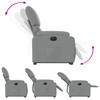 Electric Recliner Chair with Rising Function Light Grey Fabric