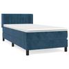 Maison Exclusive - Sommier à lattes de lit et matelas Bleu foncé 80x200 cm Velours