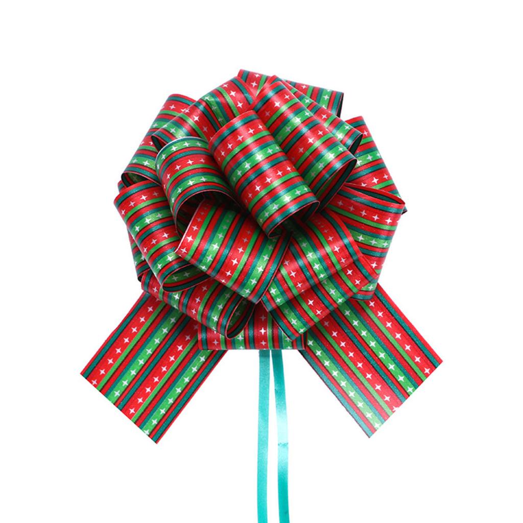 Christmas Pull String Bows  Gift Bows Ribbon for Xmas Present Wrapping Florist Flower Basket Decoration