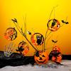 Halloween Wooden Hanging Ornaments Bat Pumpkin Black Cat Hollow Out Ornaments for Indoor Outdoor Decor