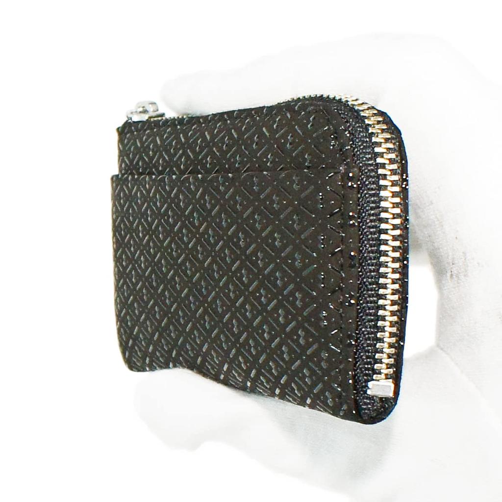 Indenya Inden Кошелек для монет F Кошелек для монет 05 Оленья кожа Черный x Черный лак Узор «Тыква» 1005-01-007