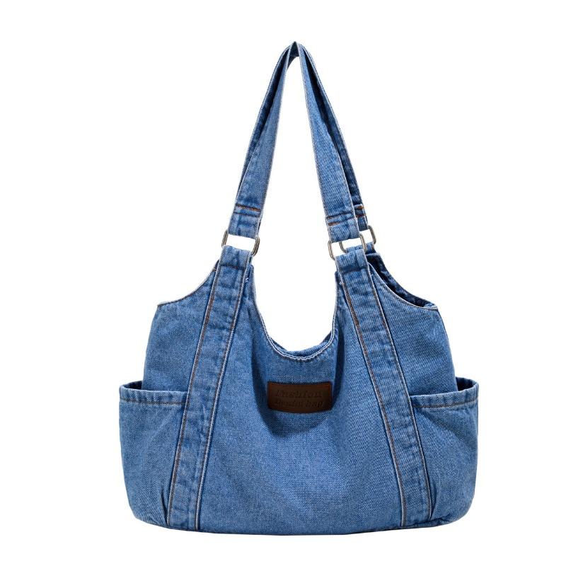 Denim Shoulder Bag Women's Advanced Sense Large Capacity Shopping Bag Tote Bag Lazy Wind Everything Casual Backpack