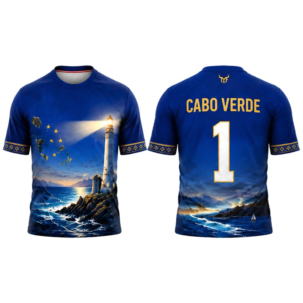 2026 New Cape Verde Flag Landscape Print Jersey Men's Quick-drying And Breathable Sports Soccer T-shirt Unisex Street Casual Top