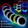 RGB LED Автомобильный Подстаканник Подставка Светодиодная 7 Цветов Изменяющаяся Светящаяся Автоматический Датчик Ночная Атмосферная Лампа Декор Салона