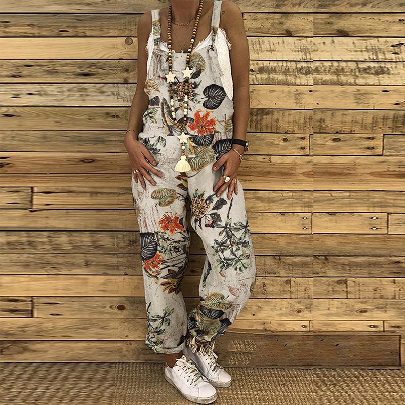 Женский комбинезон с цветочным принтом ZANZEA