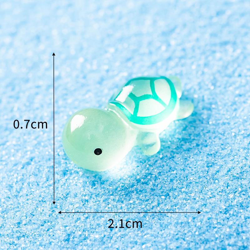 Микропейзаж Светящаяся в темноте черепаха Смола Украшения для глухих сумок Аксессуары Пейзаж для аквариума Черепаха Украшение для стола