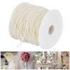 Faux Pearl Bead Garland String Round DIY Decoration Craft Clothing Accessories 3mm 50Meter RollBeige