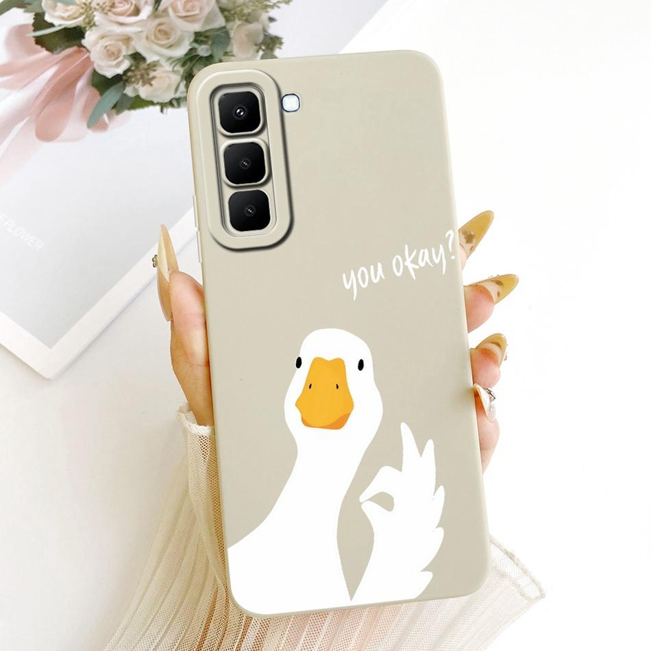 For Infinix Hot 70 X6895 Cute Cat Flower Cartoon Phone Case For Infinix Hot70 Soft Silicone Covers Bumpers