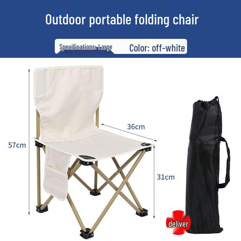 Portable Outdoor Folding Camping Chair with Backrest