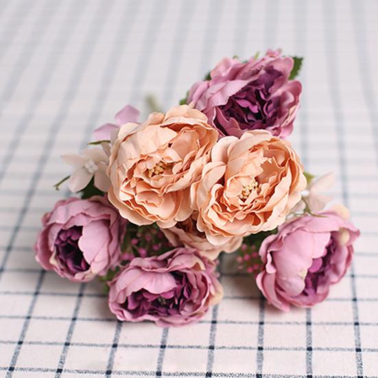 Искусственный цветок, красивый, не увядающий, изысканный, практичный, многоцветный, искусственный цветок пиона, украшение для общежития